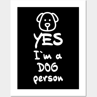 YES, I`m a DOG person Cool Cartoon Style Gift Idea for Dog Lovers Posters and Art